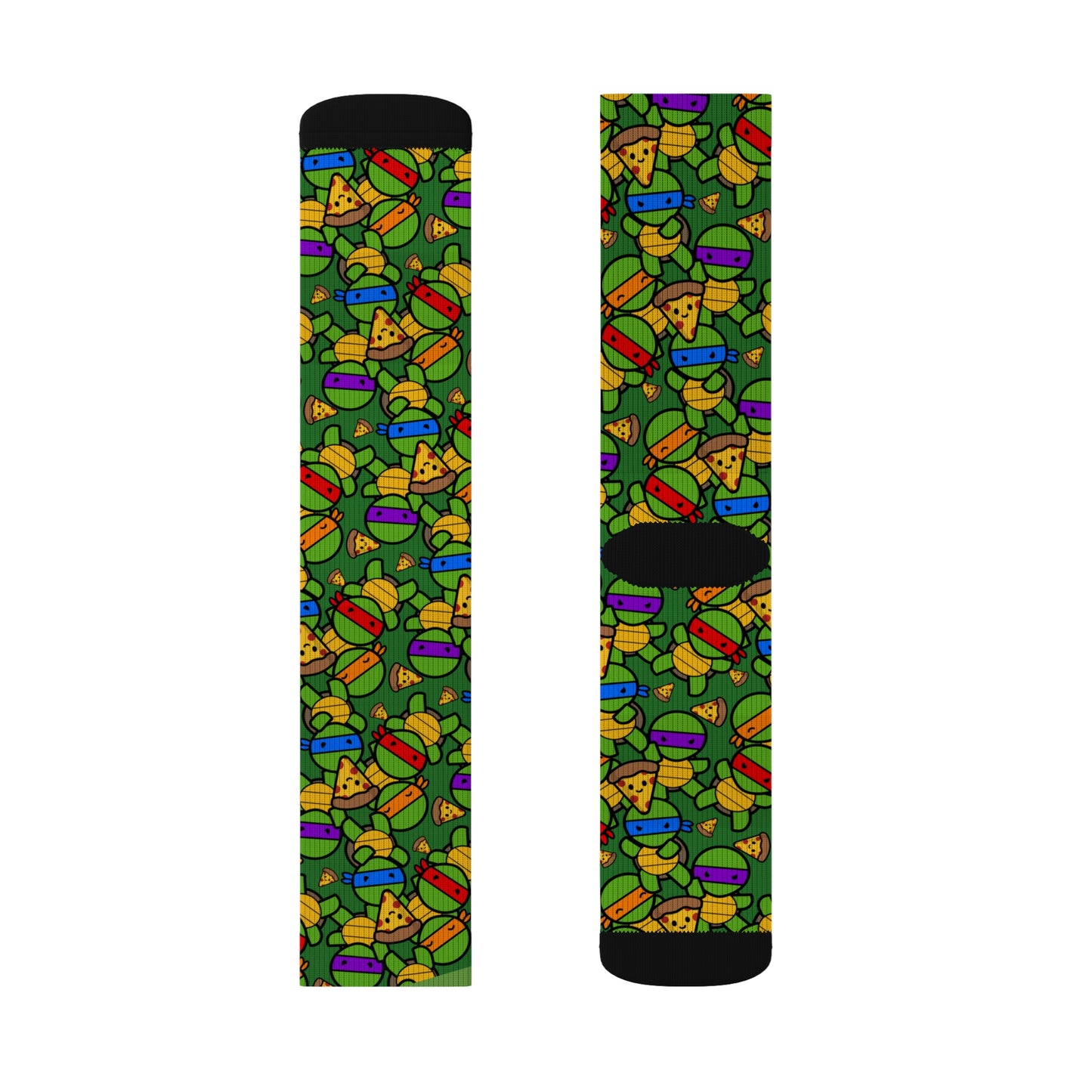 Turtle Bros Pizza Party Socks