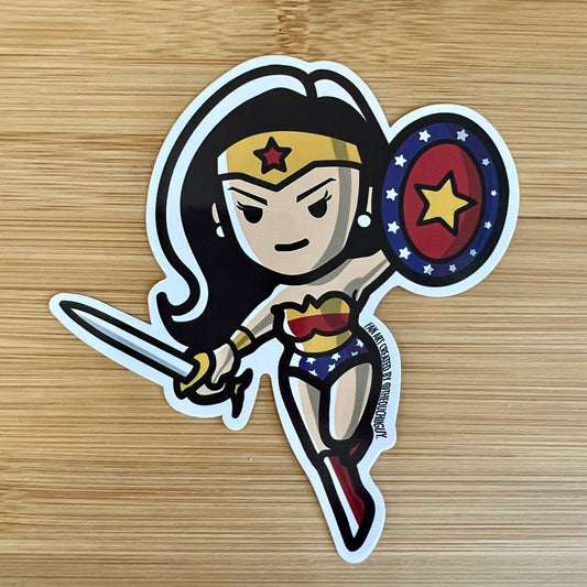 Wonder Patriot Lady Sticker