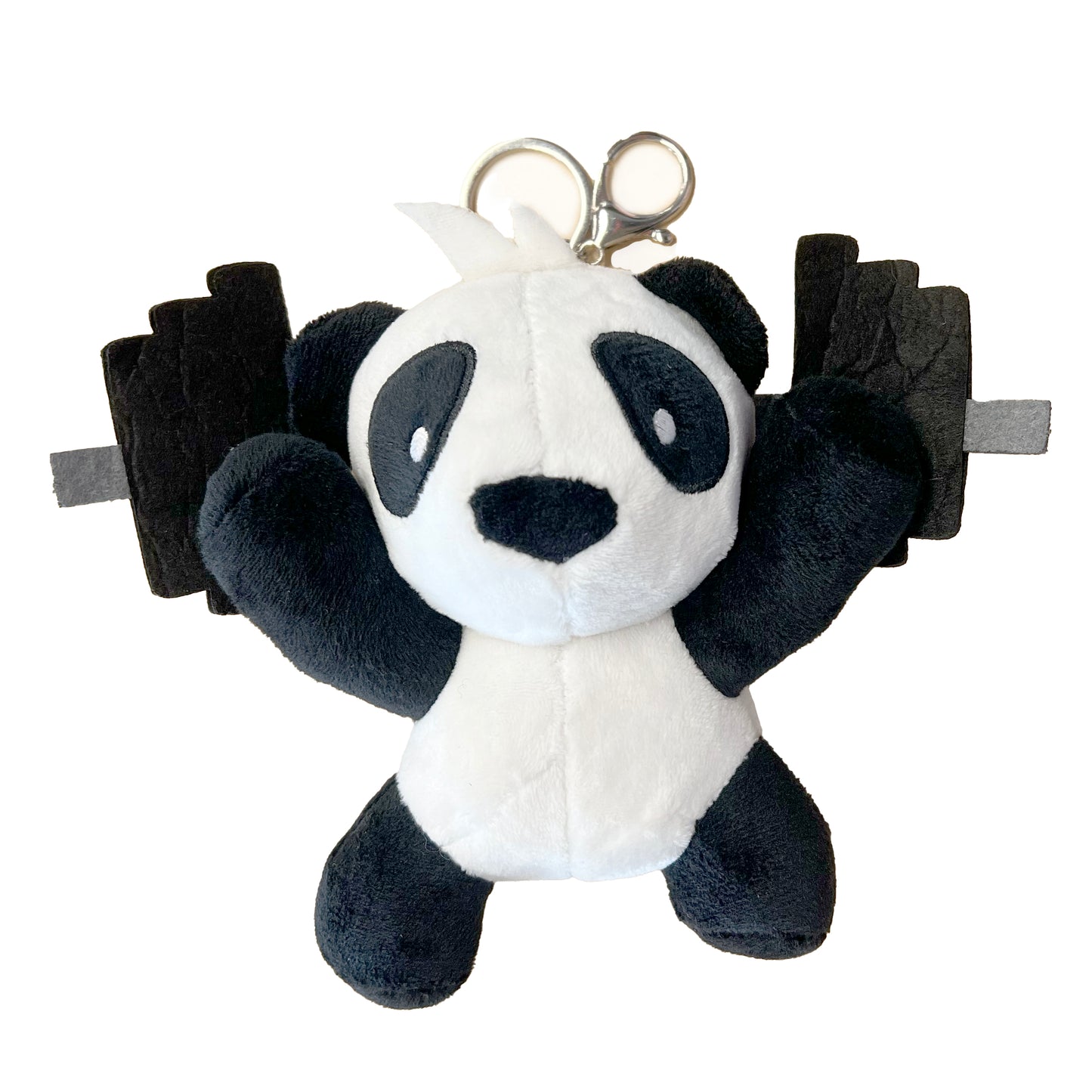 Daquan Panda Weightlifting Plushie Keychain